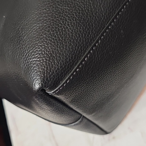 Coach Black Pebbled Leather Town Tote Bag NWOT - Picture 8 of 11